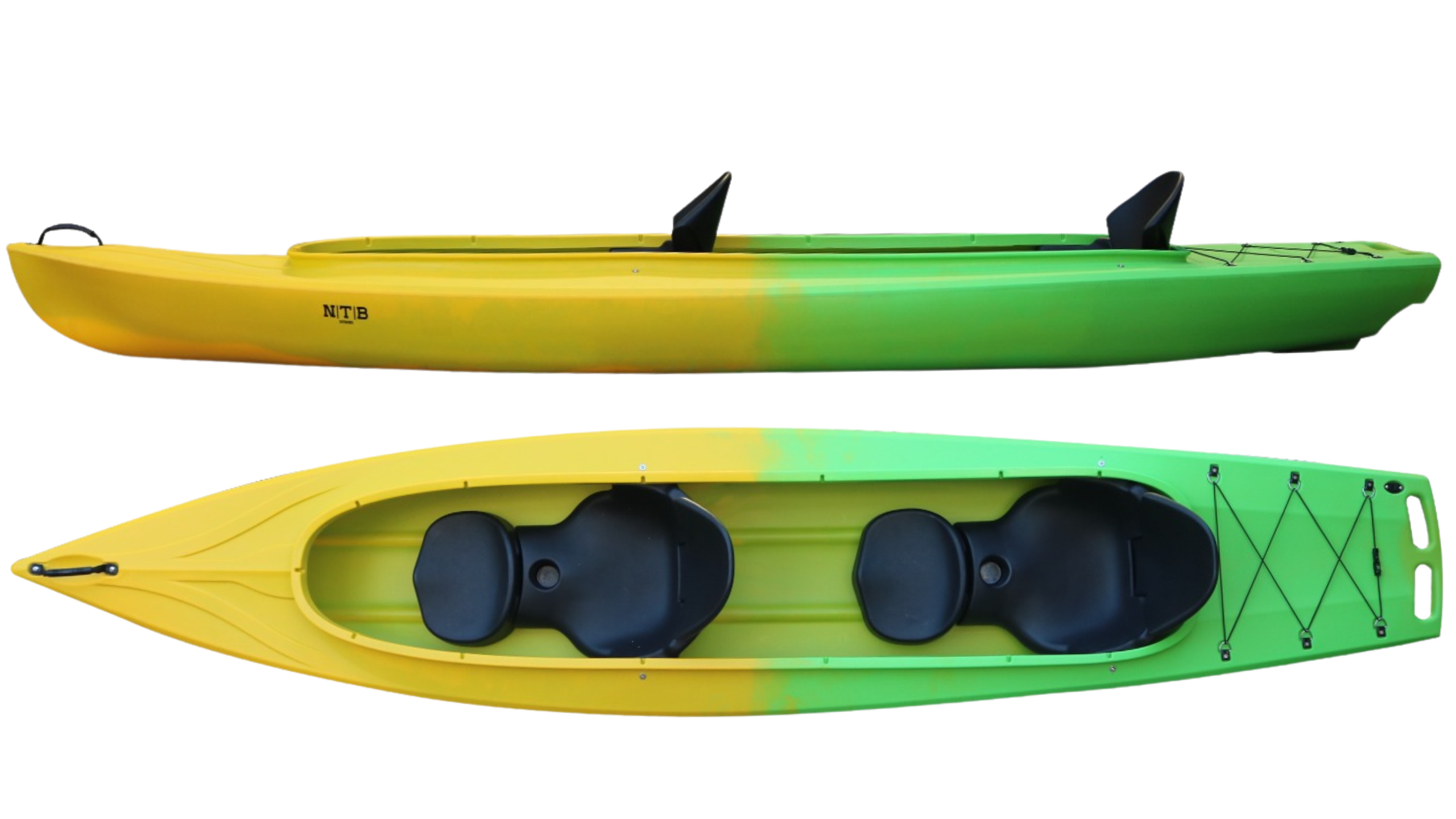 Family Double Kayak | 2 Adult + 2 Child Seats | NTB Outdoors